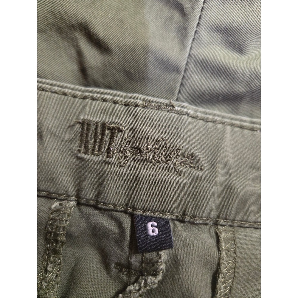 Kut from the Kloth Catherine Ankle Trouser Pants Olive Green Size 6 Slim Stretch - Picture 4 of 7